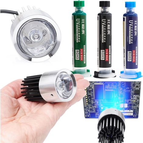 L谩mpara UV para el curado de m谩scaras de soldadura USB + 3 m谩scaras de soldadura