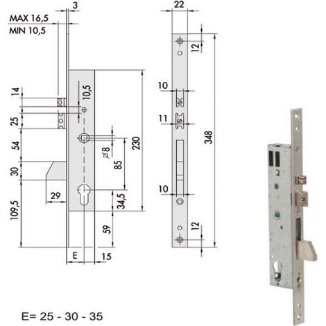 Electrocerrojo de montaje en puerta All 16215-25-0 Cisa