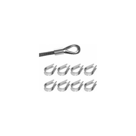 Lot de 50 cosses en acier inoxydable M4 – Clips de gréement pour câbles – Résistance à l'usure et à la corrosion – Applications navales et industrielles (1/5)