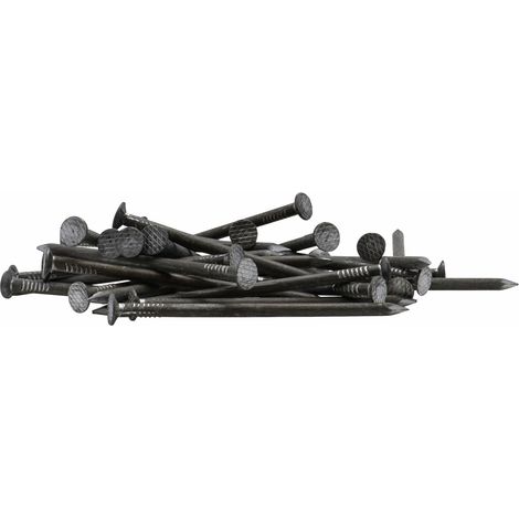 Pointe en acier poli Viswood à tête plate 6,5x160mm (Boite de 1Kg)