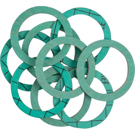 Schläfer 1824016 Guarnizioni Idrauliche in fibra Verdi 2", Guarnizioni Piatte per Rubinetti, Raccordi Acqua Potabile, Caldaie e Impianti di Riscaldamento uso Sanitario, Confezione 10 Pezzi