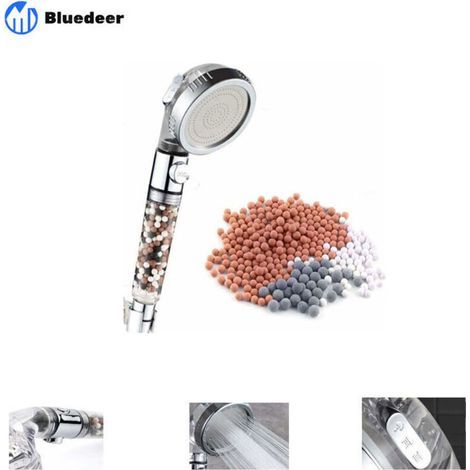 Eco2-Spa® Water-Saving Shower Head with Anti-Limescale & Stop Button, French Brand, with a Free Refill of Shower Stones H198 (1/5)