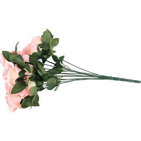 Künstliche Rosen mit langen Stielen aus Seidenblumen mit bezauberndem und realistischem Aussehen, ideal als Rosenstrauß für Valentinstag, Partys und Hochzeitsdekorationen, rosa (1/5)