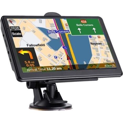 GPS Voiture, Navigation GPS pour voiture, Dernière carte 2024, écran tactile 7 pouces, Véritable voix parlée, Système de navigation