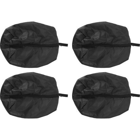 Lot de 4 sacs de rangement noirs imperméables pour vêtements de voyage, chaussures et sacs de rangement portables pour la maison, 43 x 23 cm. (1/5)