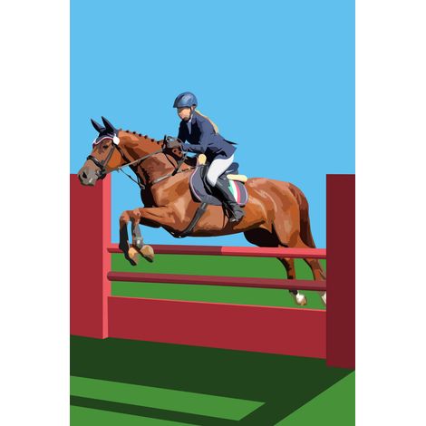 Tableau sur toile course cheval 30x45 cm - Impression sur Toile Murale Décorative - Image imprimée en HD sur Toile - Toile sur Châssis en Bois FSC - Fabriqué en France (1/5)