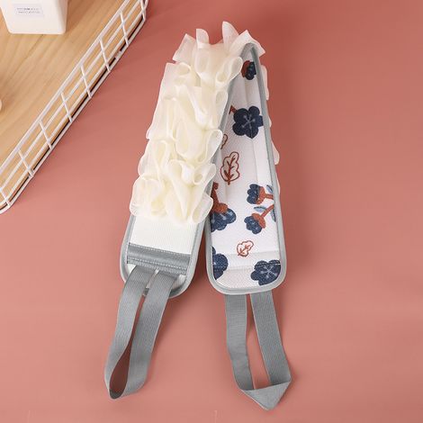 Lot de 2 éponges de bain et de douche, éponges exfoliantes 2 en 1, gants de bain en luffa avec dragonne élastique pour femmes, hommes et enfants, salle de bain (1/5)