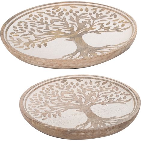Signes Grimalt Decoration Decoration Tray Détroits d'arbre à vie 2U BRAWNS BRACK 25X25X3CM 28524 (1/3)