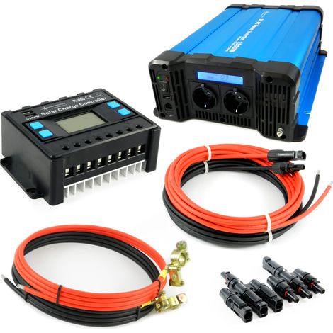 Solar Set 1500 Watt Wandler FS1500D 30A Laderegler Stecker Kabel Photovoltaik Inselanlage Zubehör (1/5)
