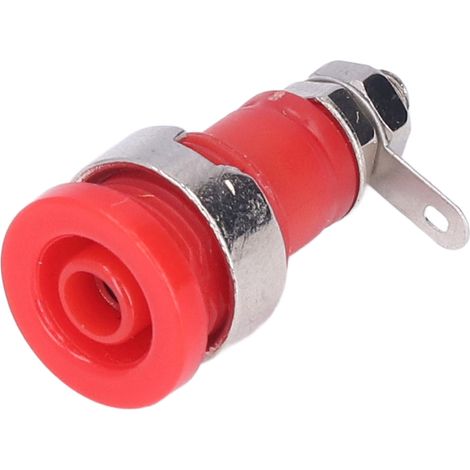 Packung mit 50 Bananensteckern (4 mm), hohe Leistung, langlebiges Material, vielseitig einsetzbares Zubehör für elektrische Prüfungen, rot (1/5)