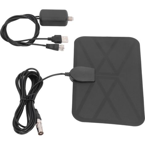 Antenne TV Numérique Interne HD 4K 1080P, Gain 25DBI avec Support Adhésif KJ‑036 (1/5)