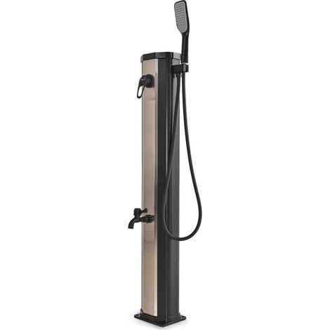 Tanaga Bronze 20 - Doccia Solare Bassa Da Giardino 20L Con Doccetta E Rubinetto Lavapiedi