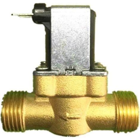 Électrovanne d'arrivée d'eau en laiton massif 1/2" normalement fermée pour chauffe-eau 220V2 (1/5)