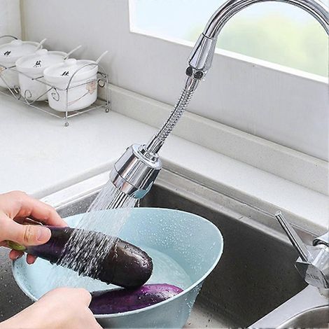 Filtre de robinet rotatif à 360° pour économiser l'eau, pommeau de douche de salle de bain, connecteur de filtre, buse d'arrosage, accessoires pour robinet de cuisine (1/5)