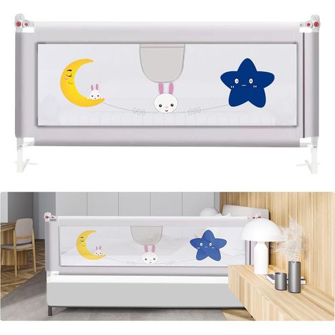 Barrière de Lit, Protection de Lit pour Tout-Petits, Accessoire de Chambre pour Garçons et Filles, Barrière de Lit pour Tout-Petits de 18 Mois à 5 Ans, Antidérapante (200cm) (1/5)