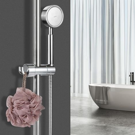 Universel Support de Pommeau de Douche pour Salle de Bain Support de Douchette Support de Douche à Main Remplaable, 1627mm à Diamètre Réglable Adapté à la Barre de Douche (1/5)
