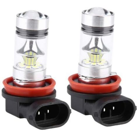 Ampoules de phares antibrouillard H8 H9 H11 100W 1000 lumens DC 12V-28V Installation facile sans câblage Éclairage 360 degrés