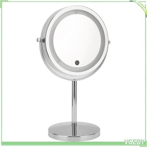 Miroir grossissant de maquillage - FAFEICY - Miroir LED double face - Éclairage LED tactile - Fonction mémoire - 32,5 cm (1/5)