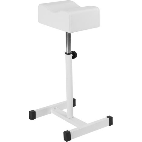 Fauteuil de maquillage blanc réglable en hauteur, tabouret rembourré confortable pour salon ou domicile (1/5)