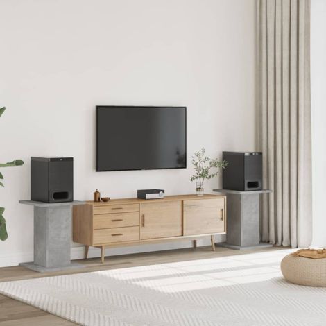 vidaXL Supporti Altoparlanti 2 pz Grigio 30x30x40 cm Legno (1/5)