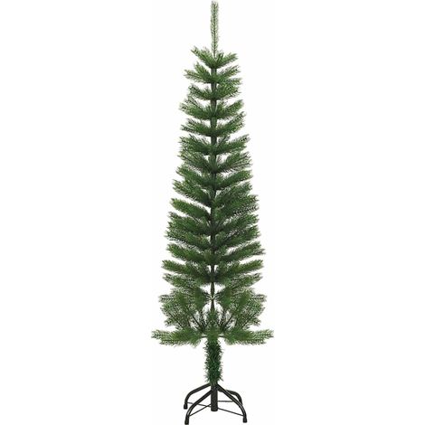 Albero di Natale Albero natalizio Albero festivo Artificiale Sottile con Base 520 cm PE (1/5)