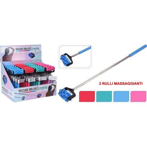 OFFERTA 3 RULLI DA MASSAGGI ESTENSIBILI FINO A 45CM COLORI ASSORTITI