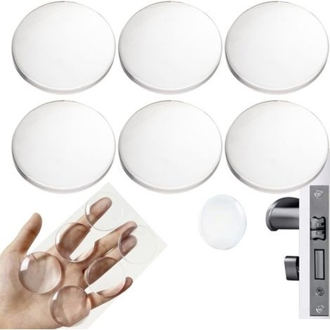 Butée de porte de protection murale - Protections transparentes auto-adhésives (1/4)