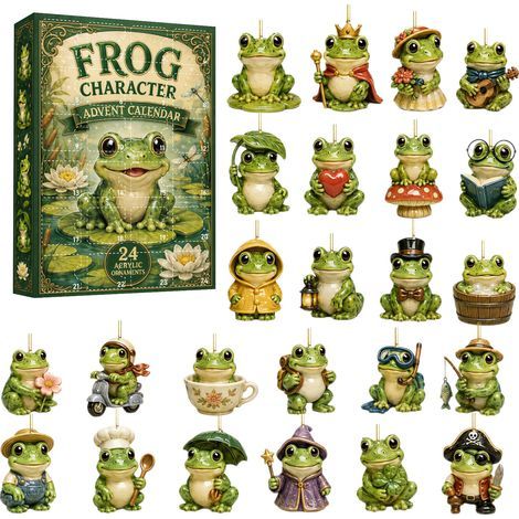 Überraschungs-Frosch-Geschenkset für die Feiertage, Adventskalender, Weihnachtsbaumschmuck (1/5)