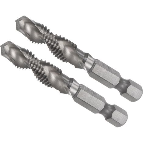 2 Pièces Foret et Taraud Combinés Taille de Filetage M8 x 1,25 (1/5)