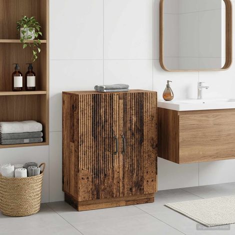 vidaXL Meuble de Rangement de Salle de Bain HOORN Bois ancien (1/5)