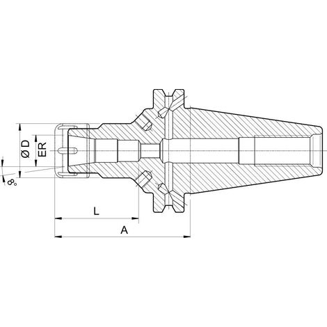 Mandrin à pinces DIN69871ADB SK40-ER16 long HAIMER (1/5)