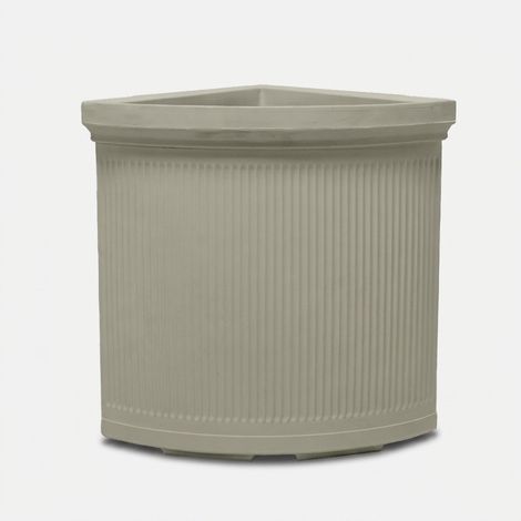 Pot d'angle d'extérieur en polyéthylène Millerighe Angolo - Blanc (1/3)