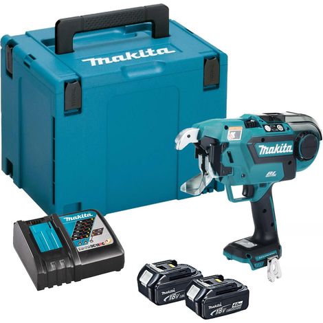 Makita DTR181RMJ 18V LXT Brushless Rebar Tying Tool - 2x 4Ah Batteries, Charger & Makpac 4 Case