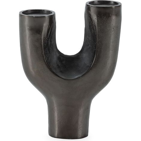 Candélabre 30x13x40 Métal Nickel Vieilli (1/2)