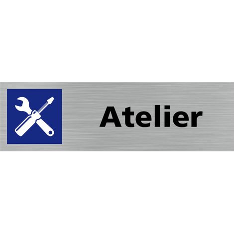 Pictogramme ATELIER (Q0273).- Plaque aluminium brossé - (1/5)