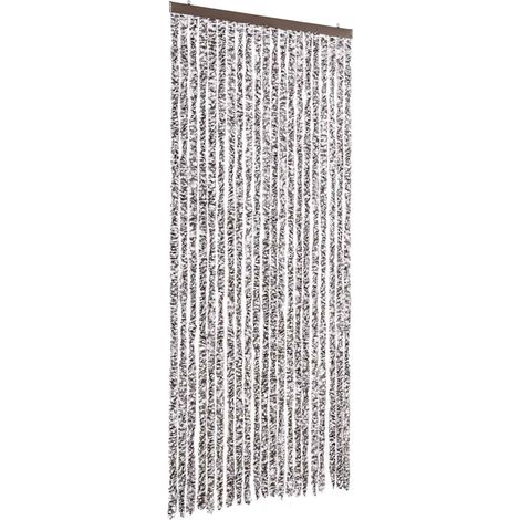 vidaXL Cortina mosquitera marrón y beige chenilla 90x200 cm (1/2)