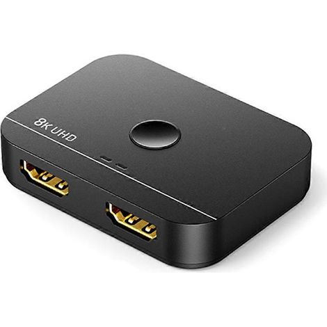Commutateur HDMI 2.1 compatible 8K 60 Hz et 4K 120 Hz pour ordinateurs portables, PC, PS5, moniteurs, Xbox et TV. Répartiteur HD bidirectionnel 2 entrées/1 sortie (B). (1/5)
