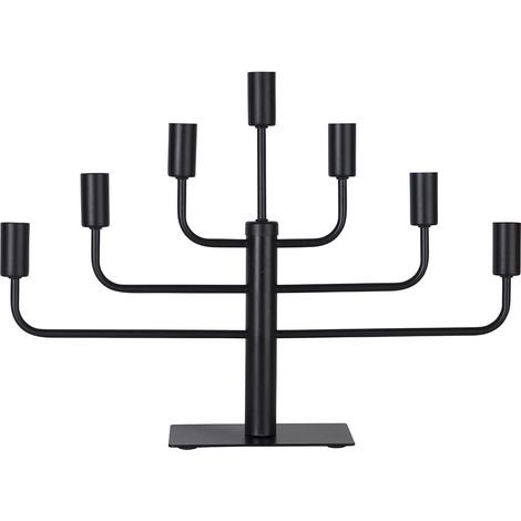 Star Trading Chandelier en métal noir 'Pix', 7 branches, E14, fonctionnement sur secteur, finition mate, H 40 cm, L 57 cm