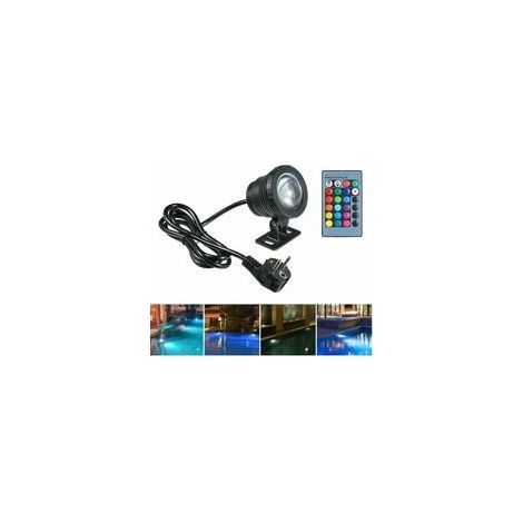 Lumière de Piscine 10W avec Télécommande RGBW IP65 85-265V Spot LED Aquarium Lampe sous-Marine Eclairage Submersible Projecteur Lampe Extérieure pour Etangs Fontaines Lac du Parc (1/5)