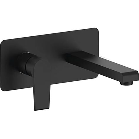 Miscelatore lavabo a muro Mariani serie Artic in ottone nero opaco (1/4)