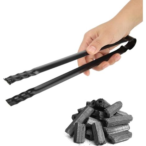 Filiyano-Pince à charbon de 30 cm de long, pince multifonctionnelle pour barbecue, pince à déchets, pince à charbon et à feu, pince en métal (1/4)