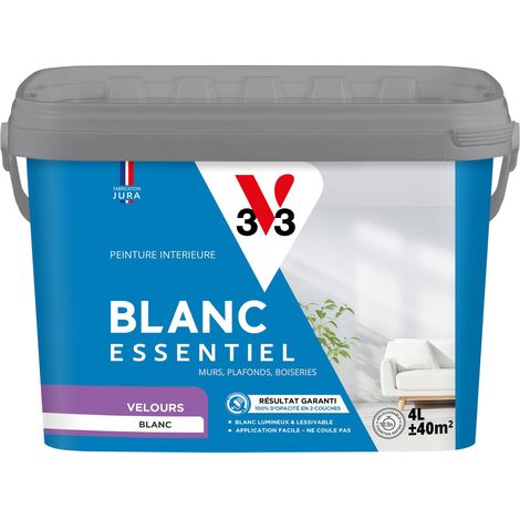 Peinture intérieure Blanc Essentiel® V33 Blanc Velours 4L