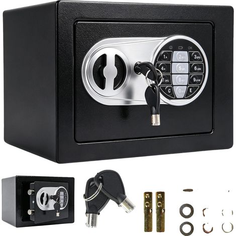 Caja fuerte digital, para montaje en pared, con doble acceso, color negro. (1/2)