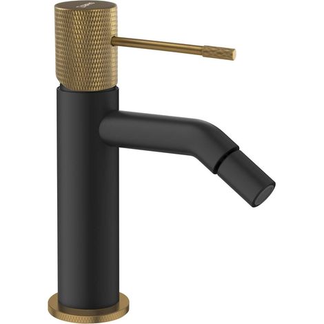 Sapho Solaris - Miscelatore per bidet, nero opaco/oro opaco WD003G (1/2)