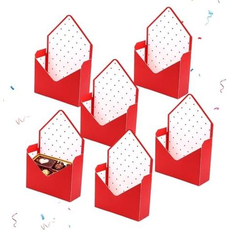Coffret Saint-Valentin - 6 pièces, romantique, grand coffret de rangement pliable, décoration pour mariages, fêtes, célébrations, bouquets de fleurs, gourmandises, cartes de vœux (1/5)