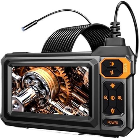 Endoscopio con telecamera ad alta risoluzione per la riparazione, la manutenzione e l'ispezione di motori, tubazioni e collettori di scarico di veicoli. Sonda con telecamera industriale, montabile a p (1/5)