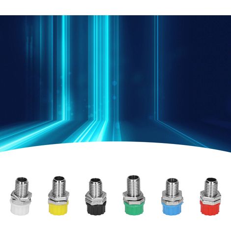 Borne de mise à la terre pour connecteur, bornier en cuivre pur ancien type, prise banane 4 mm, accessoires pour instruments pédagogiques, rouge, noir, blanc, jaune, bleu, vert, 10 ensembles à vendre. (1/5)