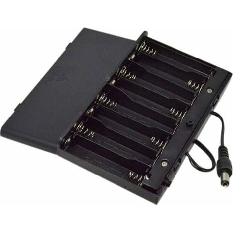 12 V AA-Batteriebox, DIY-Batterie, verkabeltes Batteriegehäuse, Batteriehalter-Packungen, Gehäuse-Packs, kabelgebundene Powerbank, Ein-/Aus-Schalter mit Abdeckung (1/5)