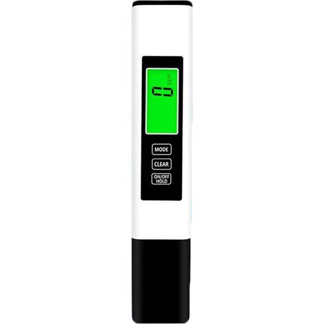 Testeur PH Mètre Électronique 3-en-1, Mesure Ph & TDS & EC TempératureTesteur de qualité de l'eau, Écran LCD et Précision de Lecture, pour l'eau Potable, Aquariums, Hydroponie, Piscines (blanc)