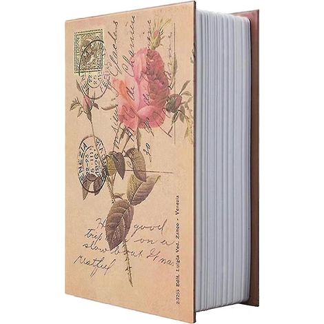 Coffre-fort décoratif en forme de livre avec serrure à clé, imitation livre vintage, coffre-fort caché, plongeur secret (1/5)